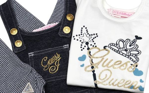 Guess Enfant Ensemble 3 Pièces Salopette Fille 12 mois
